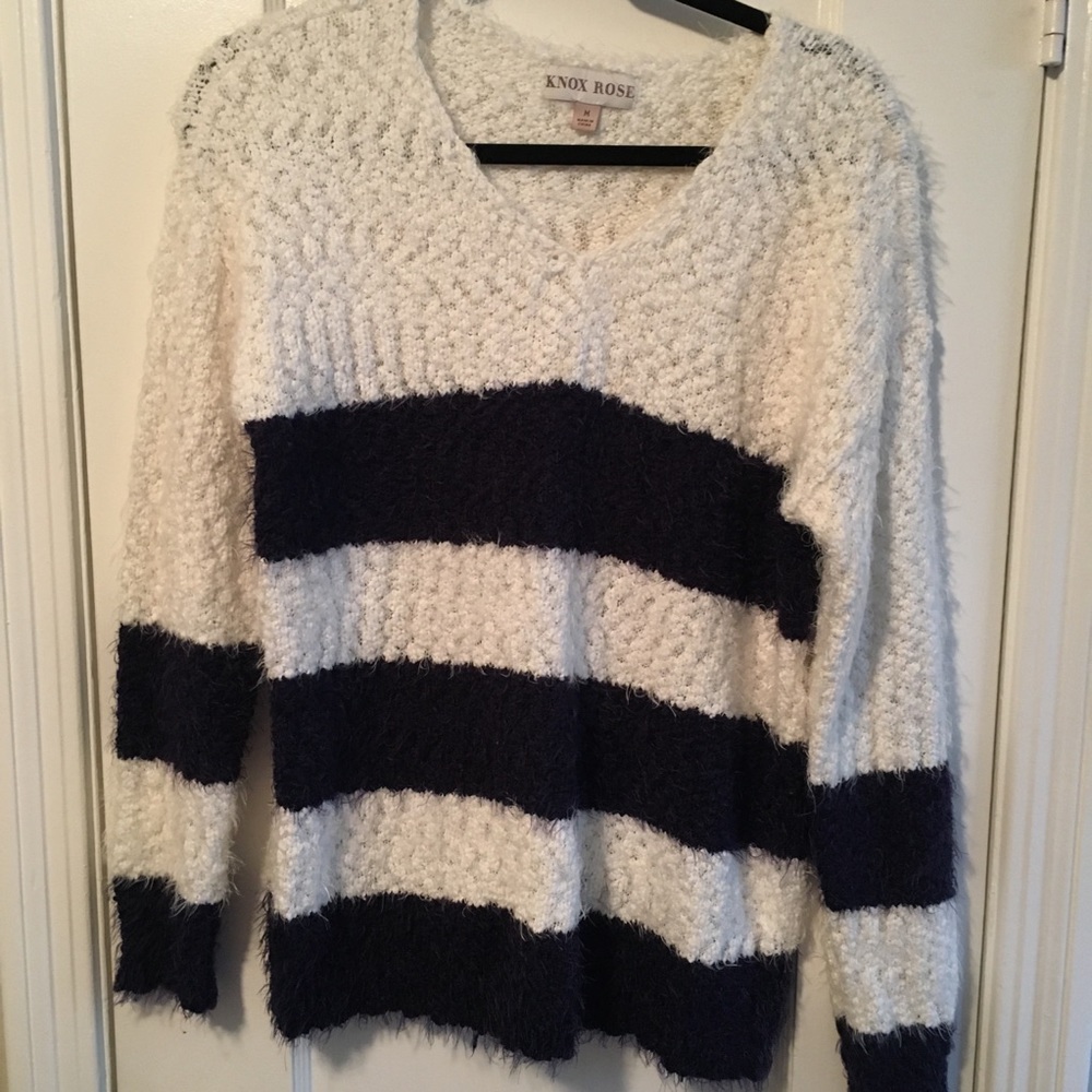 Striped Fuzzy Sweater